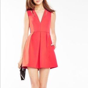 BCBG coral cocktail dress
